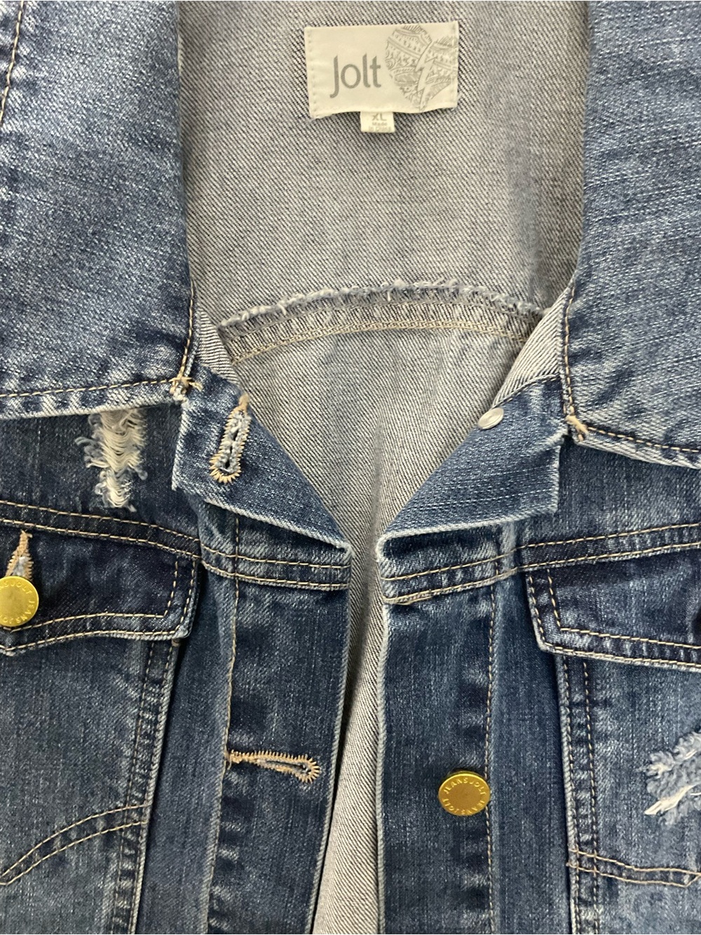 Fringed blue jean vest - Picture 2 of 3